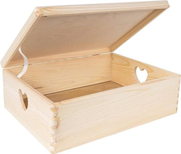 Förvaringslåda - Creative Deco - 40x30x14 cm - Trä - Anpassningsbar - Blandat