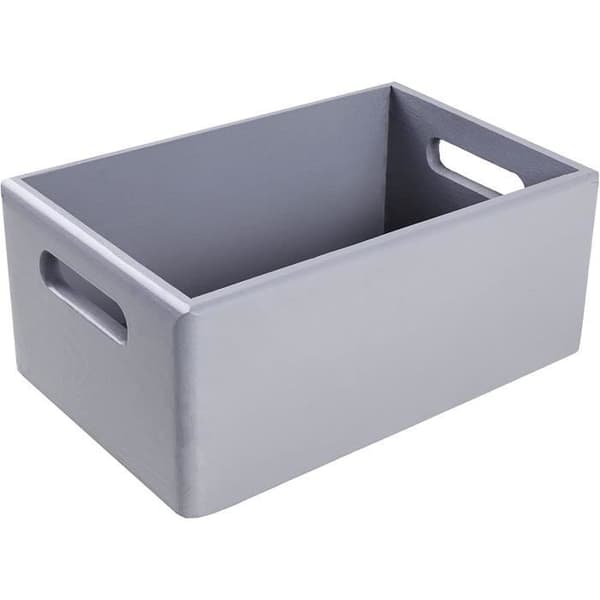 Förvaringslåda - Trälåda - Medicinlåda - Grå - 30 x 20 x 13 cm