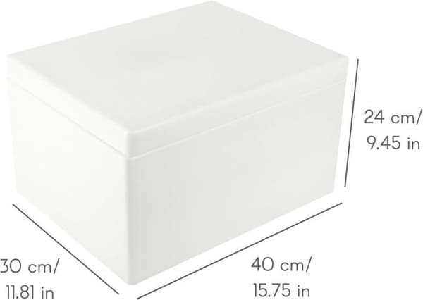 Träförvaringslåda - Creative Deco - 40x30x24cm - Rå och oslipad - Anpassningsbar Nej - Blandat