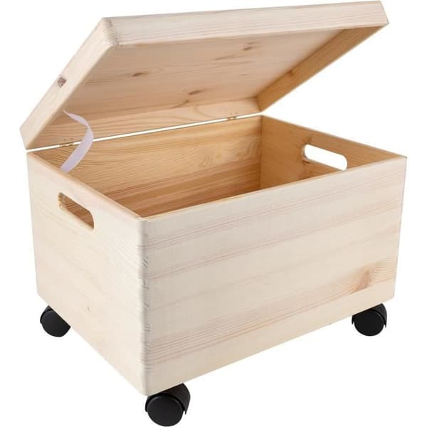 Förvaringslåda - CREATIVE DECO - XL - Massivt trä - 40 x 30 x 24 cm - Anpassningsbar