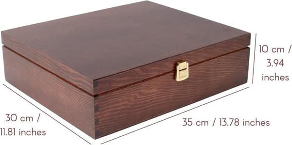 Trä Vinkartong Presentkartong Brun Brun | Förvaringslåda | 3 flaskor - KREATIV DECO