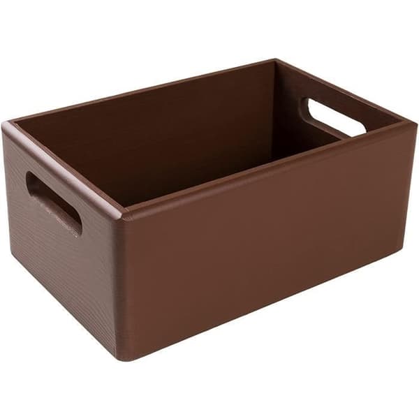 Förvaringslåda - Stor trälåda - Leksaksförvaring för barn - Brun - 30 x 20 x 13 cm