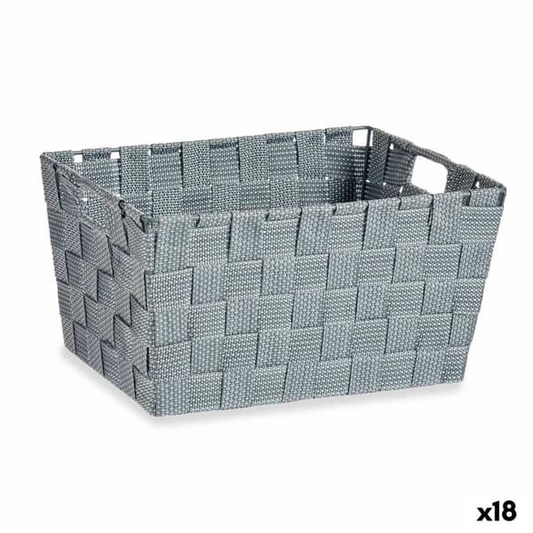 Multibrug kurv Kipit A3-6883 Grå Klæde 5 L 30,4 x 14 x 20 cm (18 enheder)