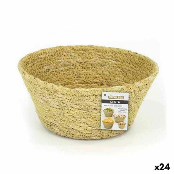 Multifunksjonell kurv Privilege Sjøgress Sirkulær 10 x 6 cm (24 enheter)