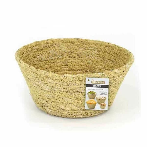 Multifunktionell korg Privilege Sjögräs Rund 10 x 6 cm (24 antal)