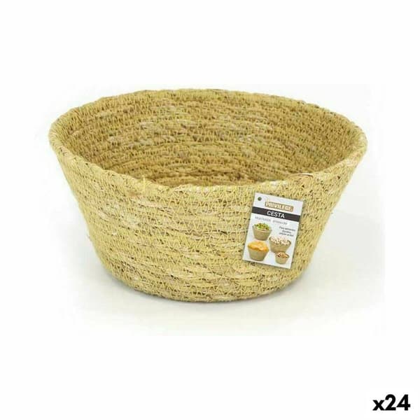Monikäyttöinen kori Privilege Meriruoho Pyöreä 18 x 8 cm (24 osaa)