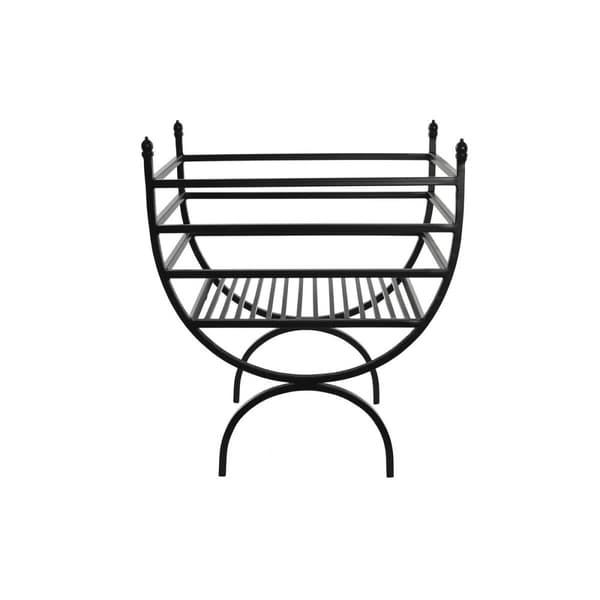 Opbevaring af brænde DKD Home Decor Sort Stål 48 x 30 x 57 cm Brændeholder
