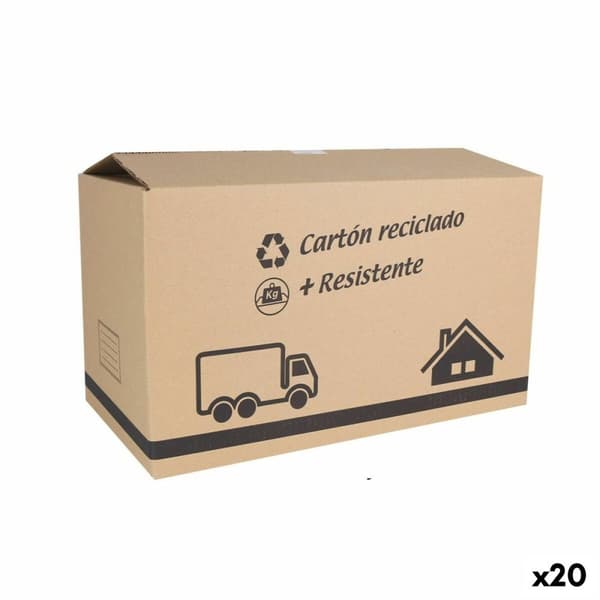 Pahvilaatikko muuttoa varten Confortime 65 x 40 x 40 cm Ruskea (20 osaa)