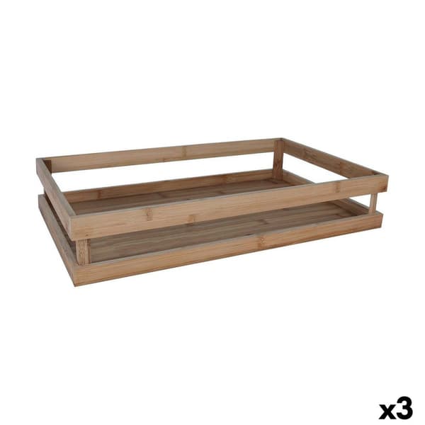 Opbevaringsboks Inde Bambus 53 x 32,5 x 10 cm (3 enheder)