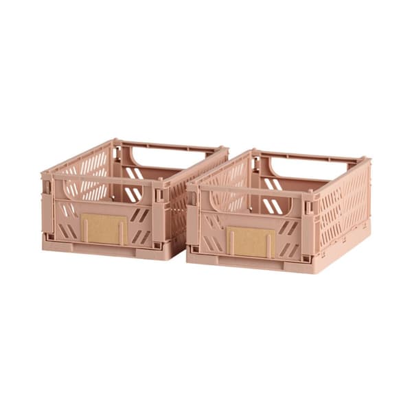 Set med stapelbara förvaringslådor Sand 3,3 L