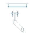 Pikkukuva 5 / 5: Vaatekaapin tankotuki Stor Planet Cintacor Valkoinen Soikea 15 x 25 mm (2 osaa)