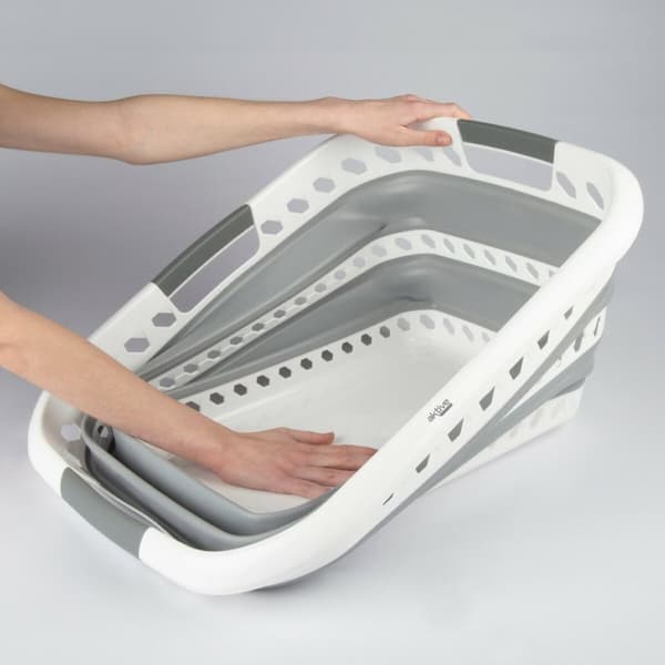 Hopvikbar tvättkorg Aktive polypropen TPR 61 x 7,5 x 43 cm 61 x 28 x 43 cm (4 antal)