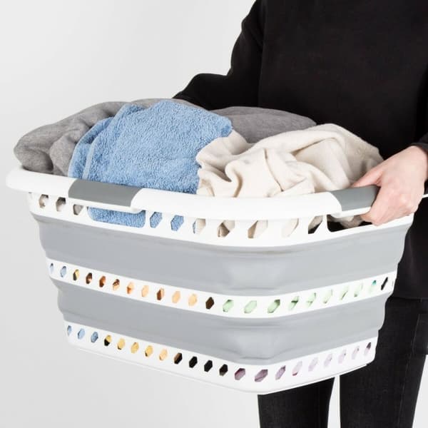 Sammenfoldelig tøjkurv Aktive polypropylen TPR 61 x 7,5 x 43 cm 61 x 28 x 43 cm (4 enheder)