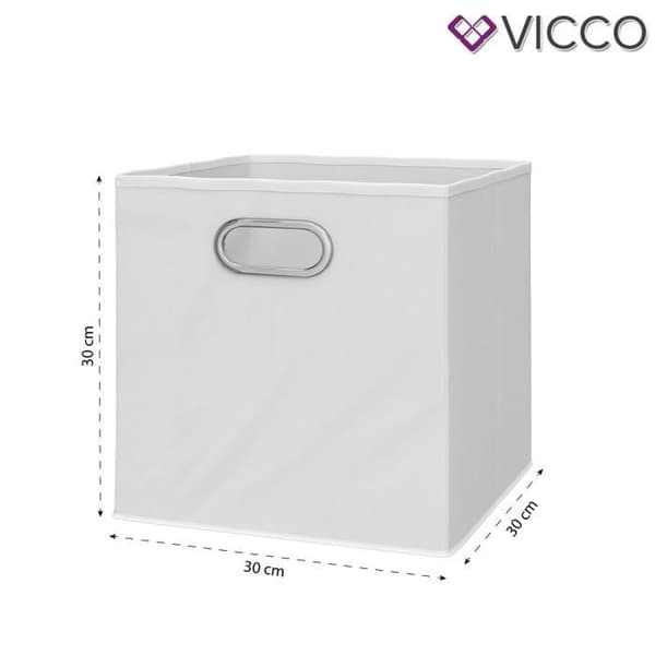 Vicco Folding boxar förvaringsbox set om 2 st 30x30 cm vit