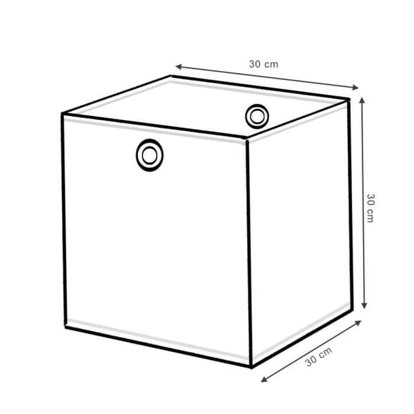 Vicco Folding Box, Vit/Guld, 30 x 30 cm Set om 2