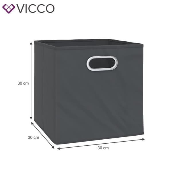 Vicco Folding Box, Antracit, 30 x 30 cm Set med 8 delar