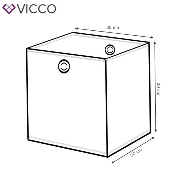 Vicco Folding Box, Grå/Mörkgrå, 30 x 30 cm Förpackning om 2