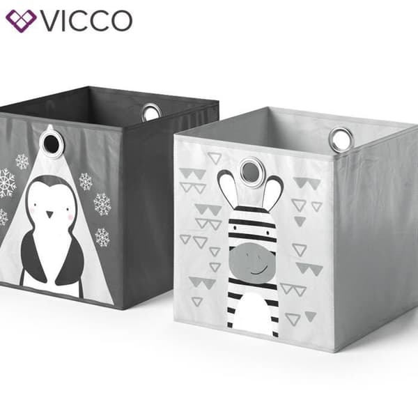 Vicco Folding Box, Grå/Mörkgrå, 30 x 30 cm Förpackning om 2