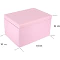 Miniatyrbild 3 av 4: Creative Deco XXL Rosa förvaringslåda i trä - 40 x 30 x 24 cm - med lock