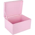 Miniatyrbild 1 av 4: Creative Deco XXL Rosa förvaringslåda i trä - 40 x 30 x 24 cm - med lock