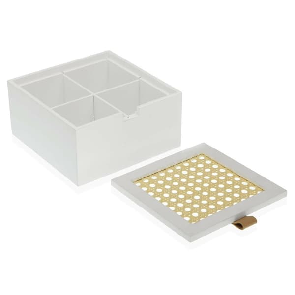 Smykkeskrin Versa Firkantet Hvid (16 x 8 x 16 cm)