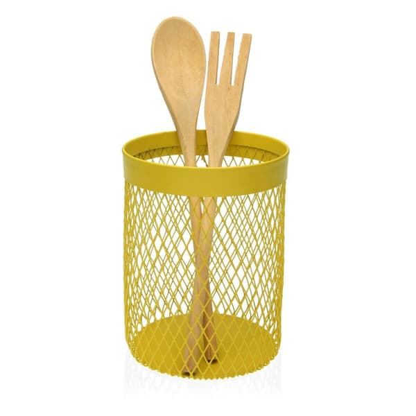 Ruukku keittiövälineille Versa Metalli Teräs 11,5 x 15,5 x 11,5 cm Keltainen