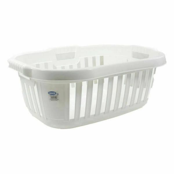 Vasketøjskurv Tontarelli Hipster Hvid 50 L 66 x 44 x 25 cm (6 enheder)