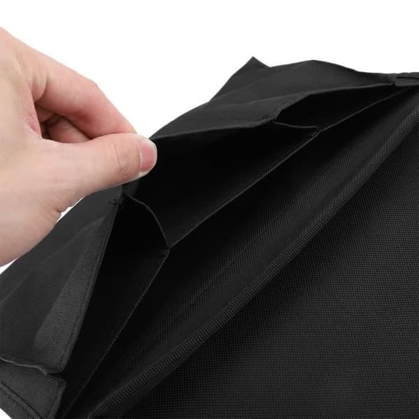CHI Soffa Hängande armstöd TV Fjärrkontroll Organizer Soffa förvaringsväska med mugghållarbricka (svart)