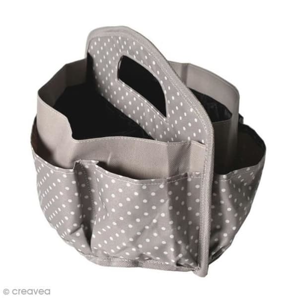 Förvaringspåse - ARTEMIO - Taupe med prickar - 29 x 22,5 x 26 cm - Kartong - Blandat
