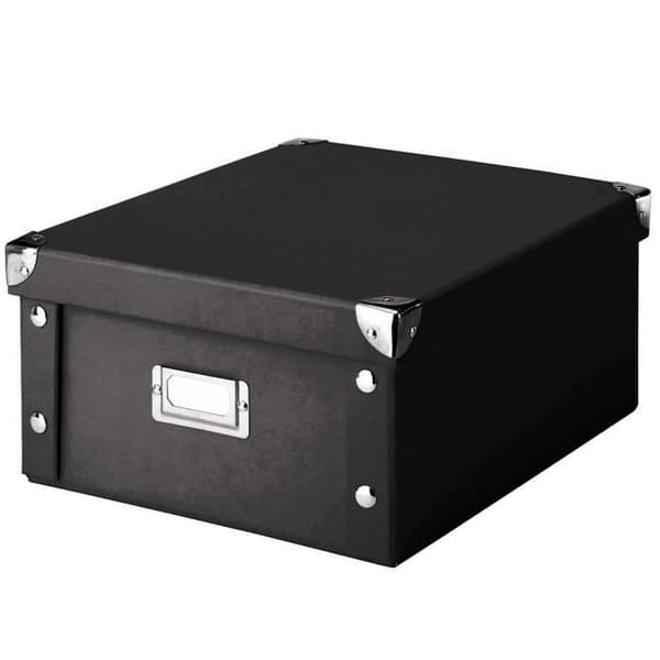 Förvaringslåda - ZELLER - Kartongmodell - 31x26x14 cm - Svart färg - Blandat
