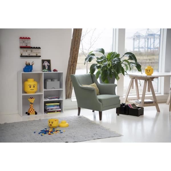 LEGO 40311724 Lego Boy Stapelbart förvaringshuvud Litet plast Gul D16 x H19,5 cm