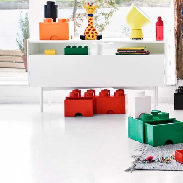 Förvaringslåda - LEGO - 40061730 - Plast - Röd - 8 klossar - 2 lådor