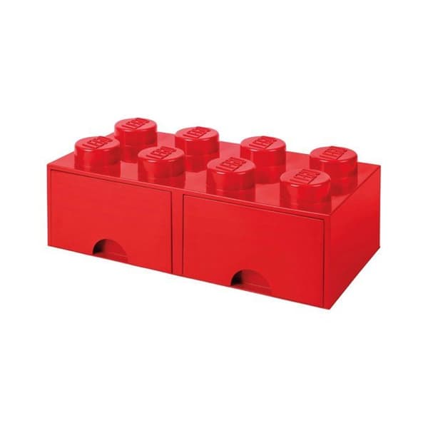 Förvaringslåda - LEGO - 40061730 - Plast - Röd - 8 klossar - 2 lådor