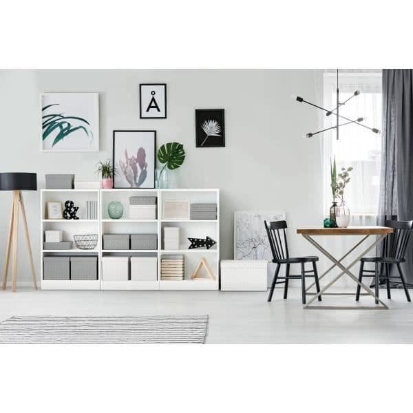 Förvaringslådor - ESSELTE - Format M - 3-pack - Återvunnet kartong - Grå