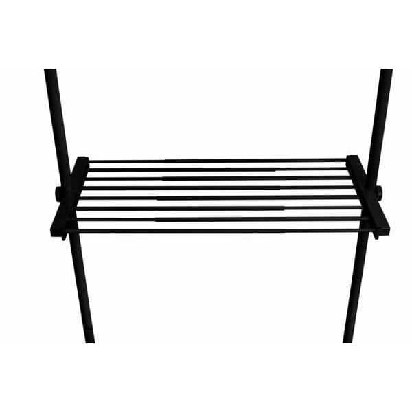 Etagère - WENKO - Herkules - Metall - 73-120x4x42,5 cm - Svart