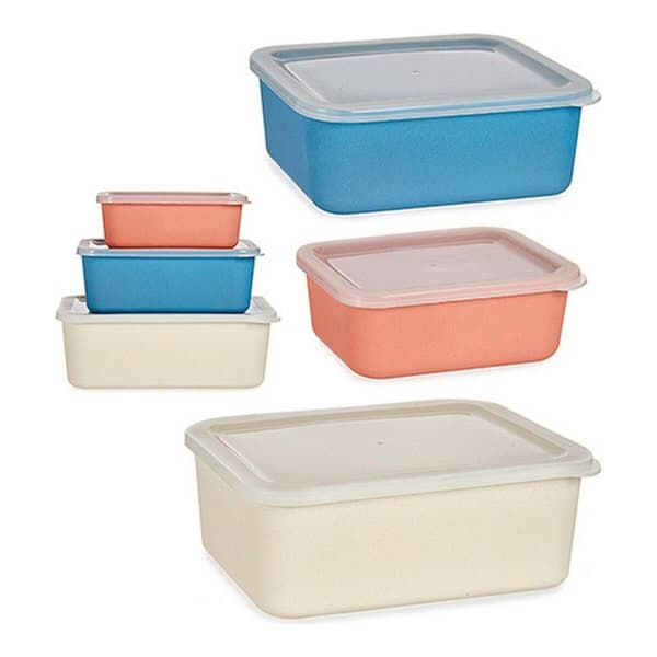 Set med stapelbara förvaringslådor 3 Delar Multicolour