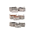 Miniatyrbild 4 av 4: Korg - set DKD Home Decor Brun Grå Orange 40 x 30 x 20 cm (3 antal)