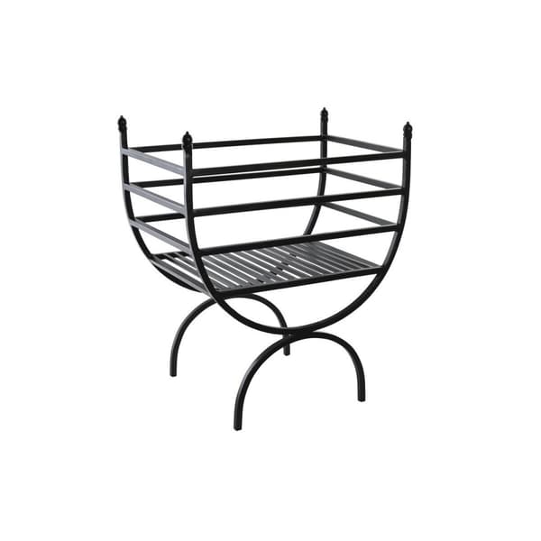 Vedbod DKD Home Decor Svart Stål 48 x 30 x 57 cm Vedställ