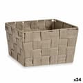 Miniatyrbild 1 av 2: Multifunktionell korg Kipit A3-6878 Brun Tyg 15 x 11 x 20 cm Flätning (24 antal)