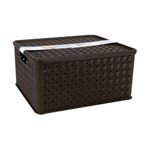 Förvaringslåda med lock Tontarelli Arianna 33,5 x 29,5 x 16,5 cm (4 antal)