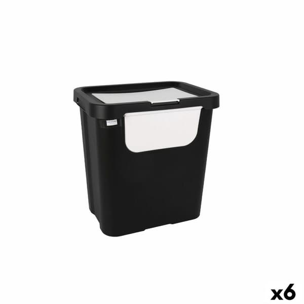 Avfallsbehållare Återvinning Tontarelli Moda double Vit (6 antal) 24 L