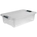 Miniatyrbild 2 av 2: Plastikbehållare med lock - KEEEPER - 28L - Transparent - PP - Mått: 170x595x395 mm