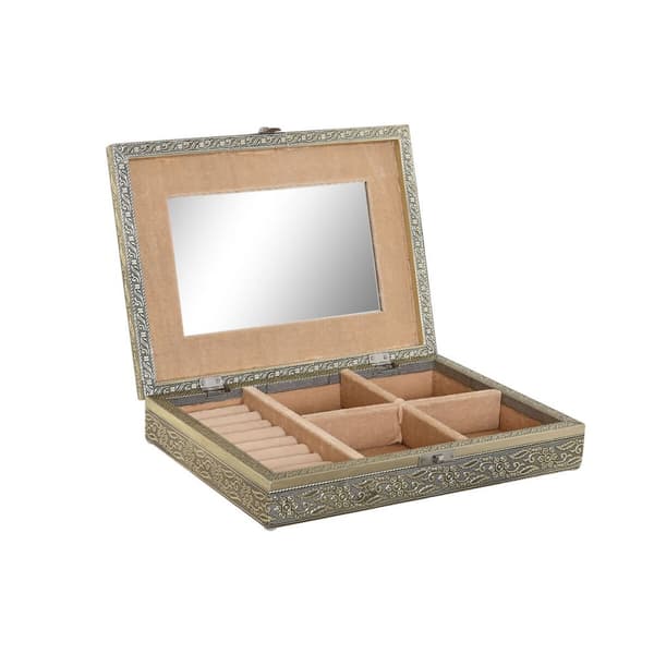 Korurasia Home ESPRIT Valkoinen Samppanja Puu Alumiini 27,5 x 20 x 5,4 cm