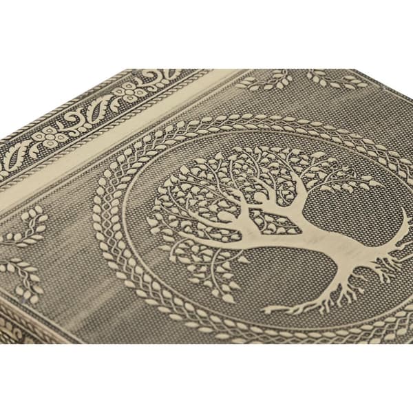 Korurasia Home ESPRIT Valkoinen Samppanja Puu Alumiini 18 x 18 x 6 cm