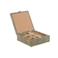 Miniatyrbilde 1 av 4: Smykkeskrin Home ESPRIT Hvit Champagne Tre Aluminium 18 x 18 x 6 cm