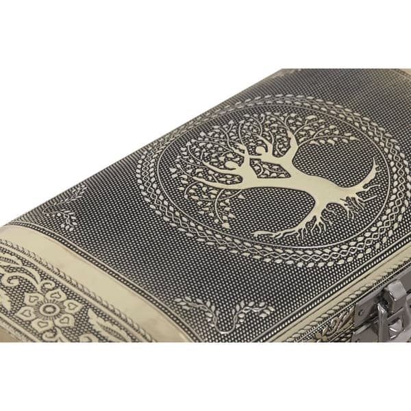 Korurasia Home ESPRIT Valkoinen Samppanja Puu Alumiini 22,5 x 10 x 6,5 cm
