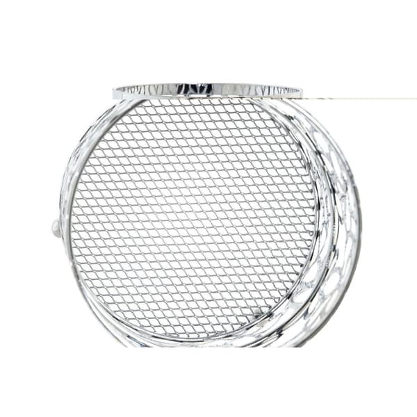 Bestikskurv DKD Home Decor Sølvfarvet Metal Margarita 12 x 12 x 15 cm