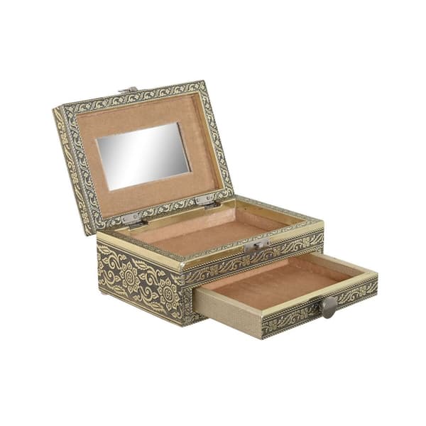 Korurasia Home ESPRIT Valkoinen Samppanja Puu Alumiini 17,5 x 12,5 x 8,5 cm