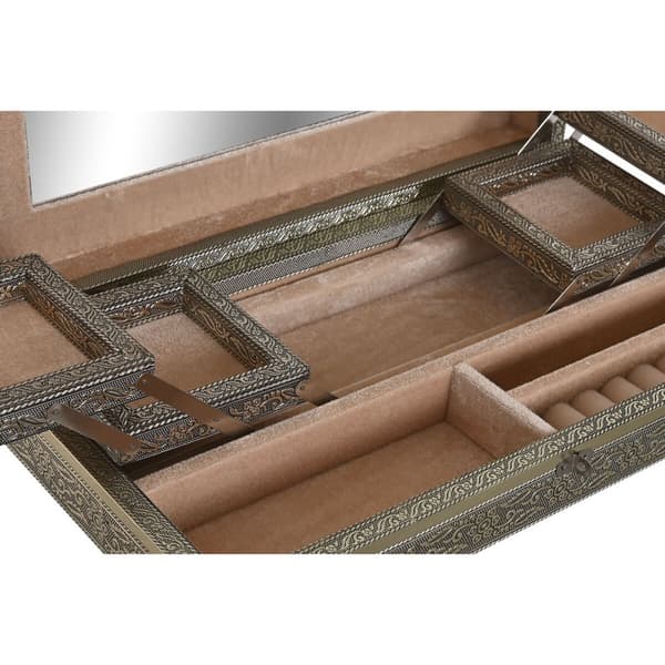 Korurasia Home ESPRIT Valkoinen Samppanja Puu Alumiini 38 x 20 x 7,5 cm