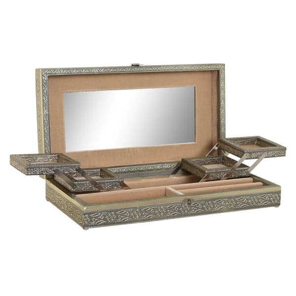 Korurasia Home ESPRIT Valkoinen Samppanja Puu Alumiini 38 x 20 x 7,5 cm